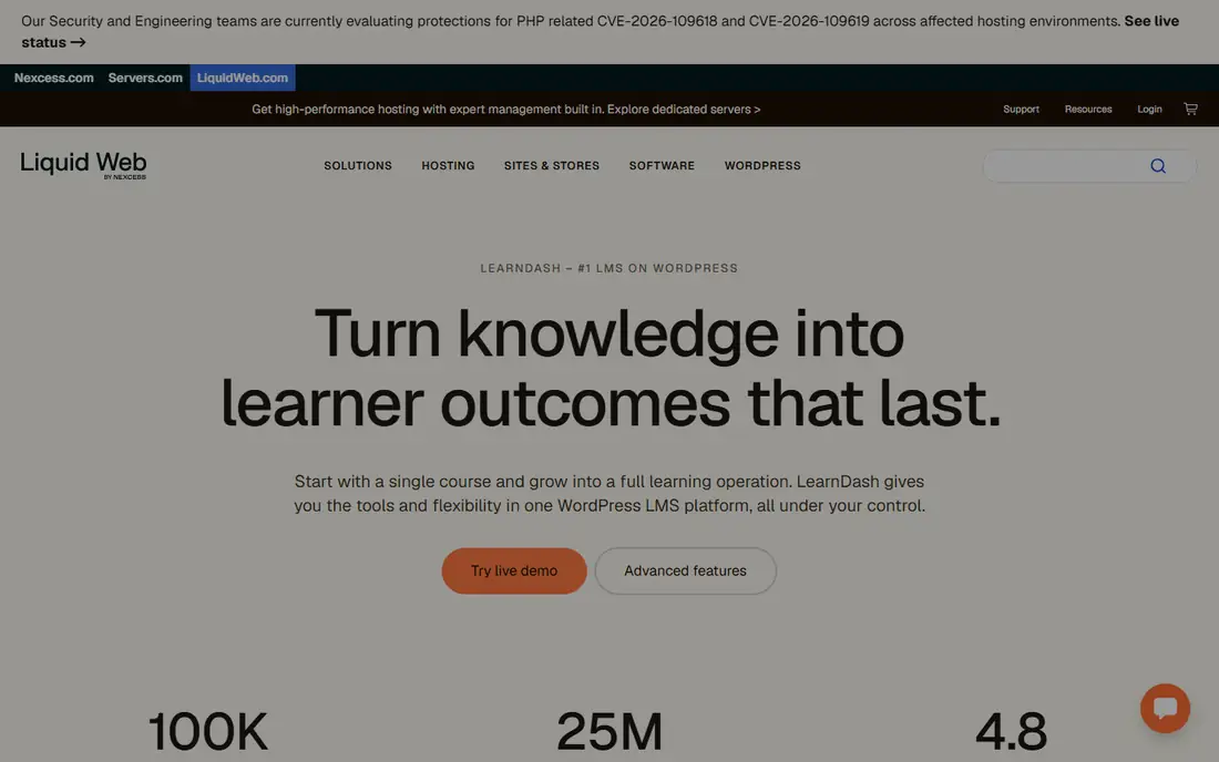 LearnDash homepage