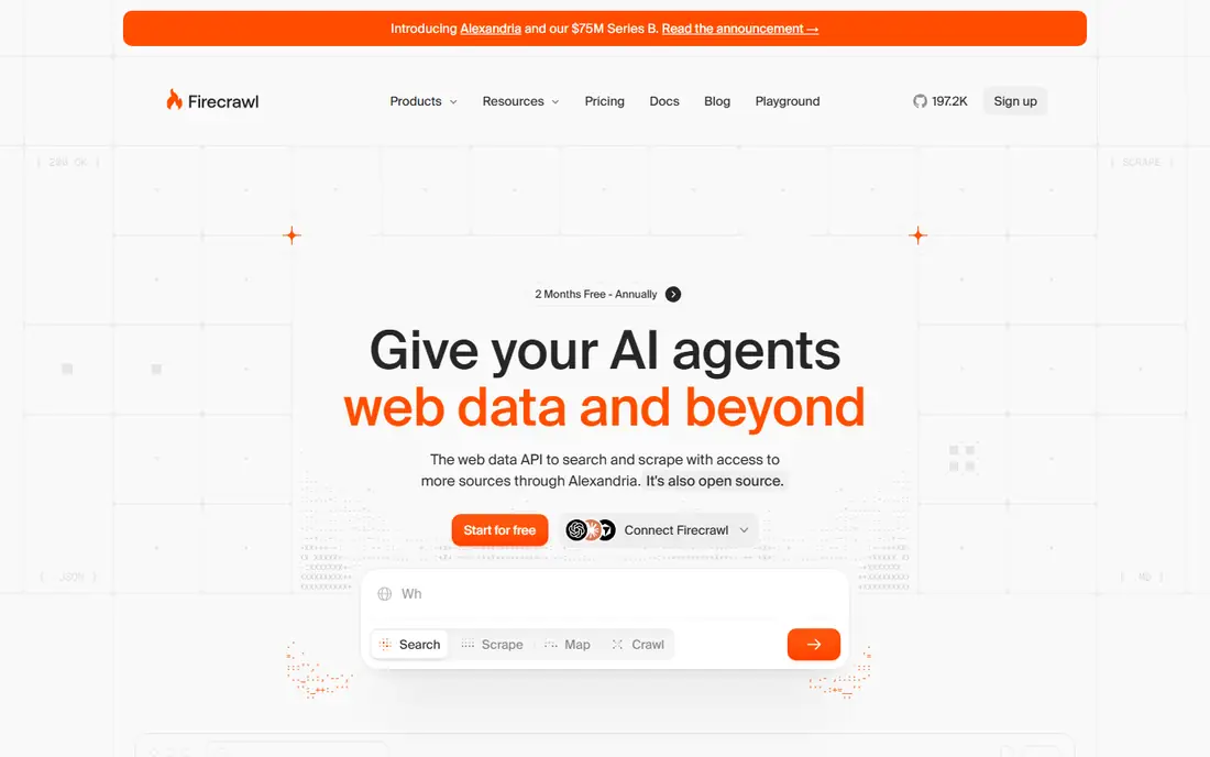 Firecrawl homepage
