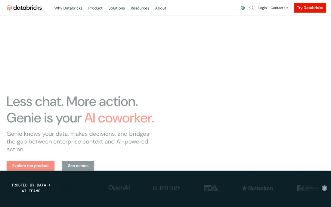 Databricks homepage