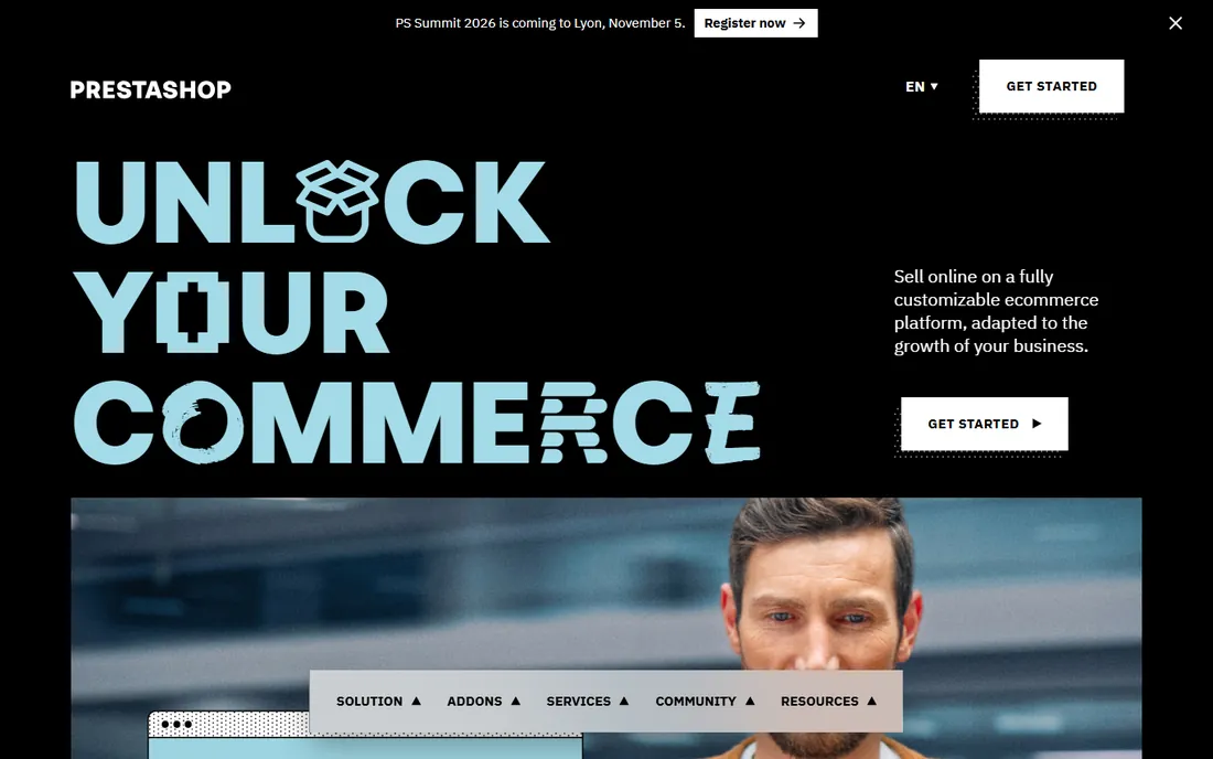 PrestaShop homepage