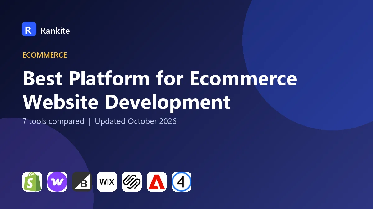 Best Platform for Ecommerce Website Development: 7 Tools Compared