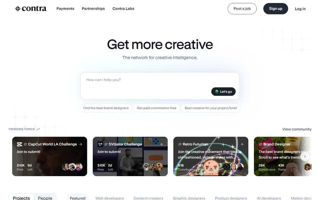 Contra homepage