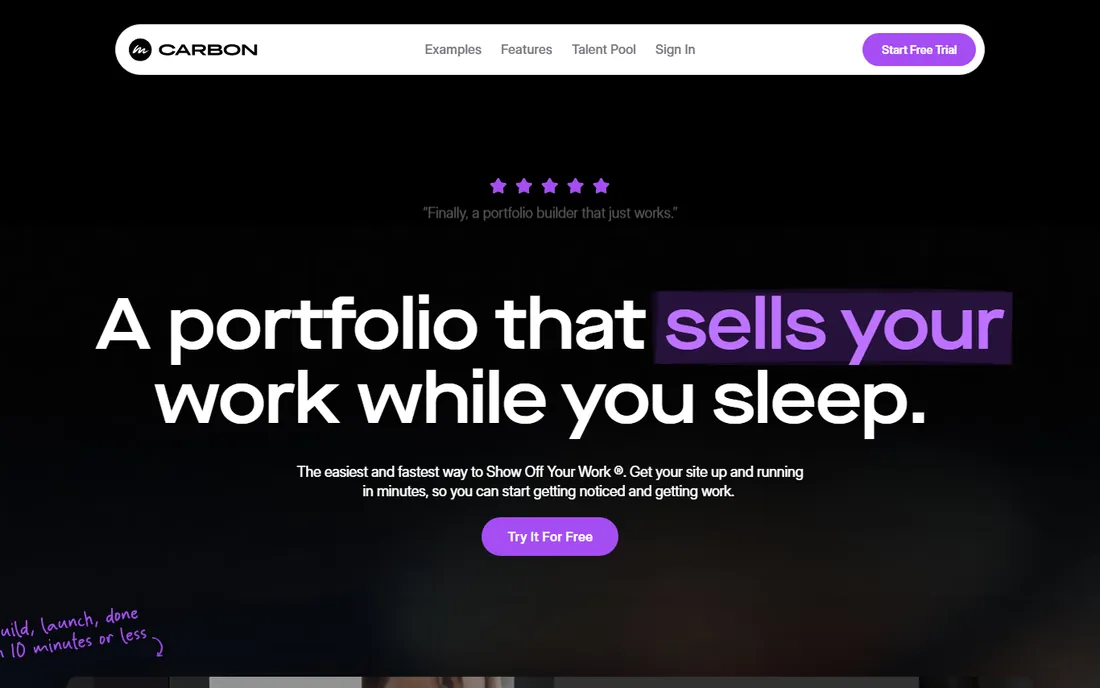 Carbonmade homepage