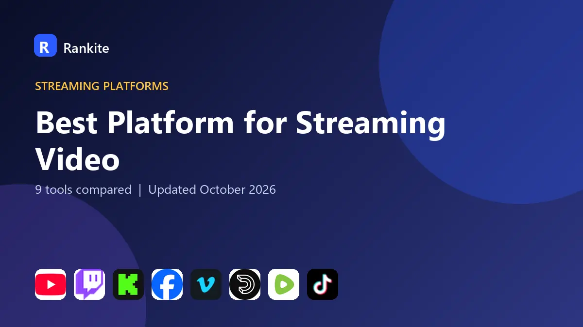 Best Platform for Streaming Video in 2026: 9 Tools Compared
