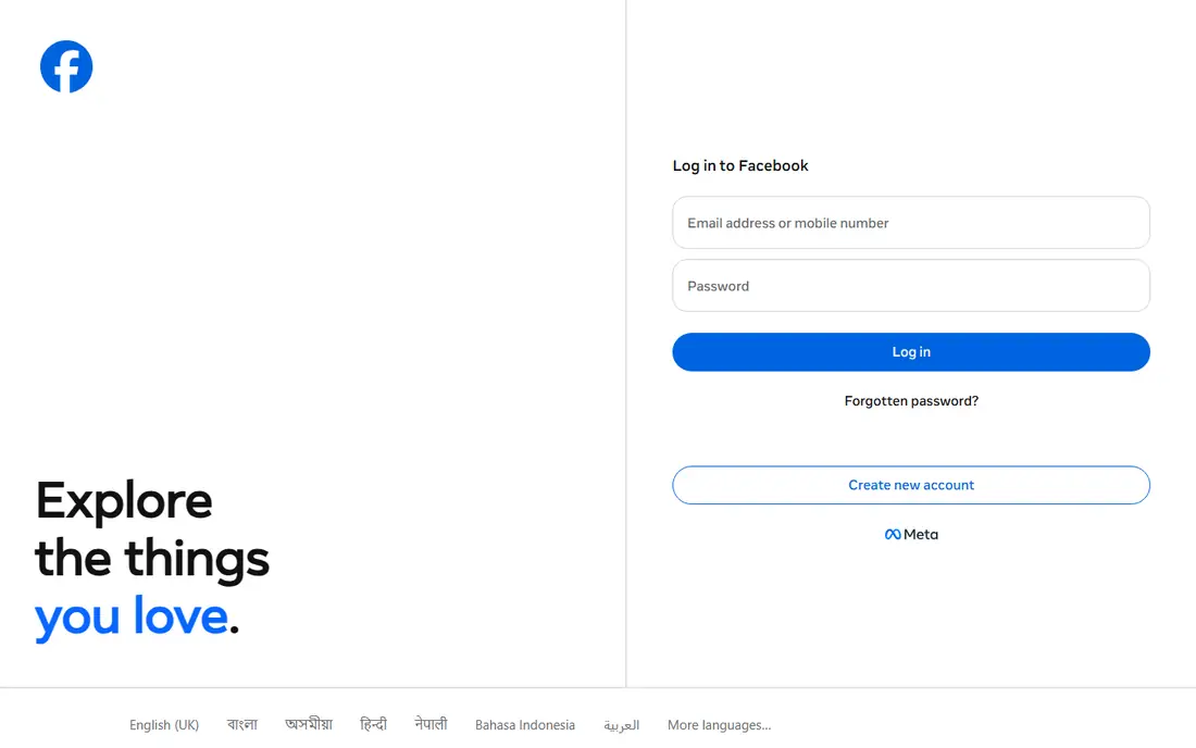 Facebook Live homepage