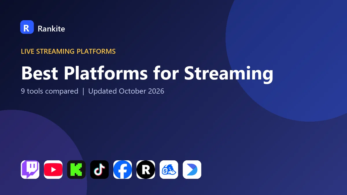 Best Platforms for Streaming in 2026: 9 Tools Compared
