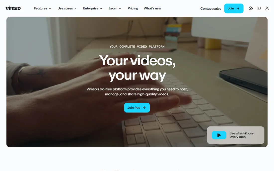 Vimeo homepage