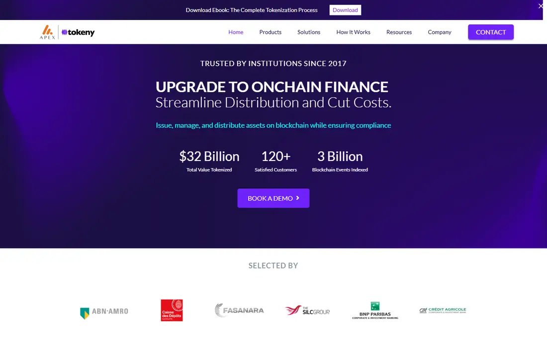 Tokeny homepage