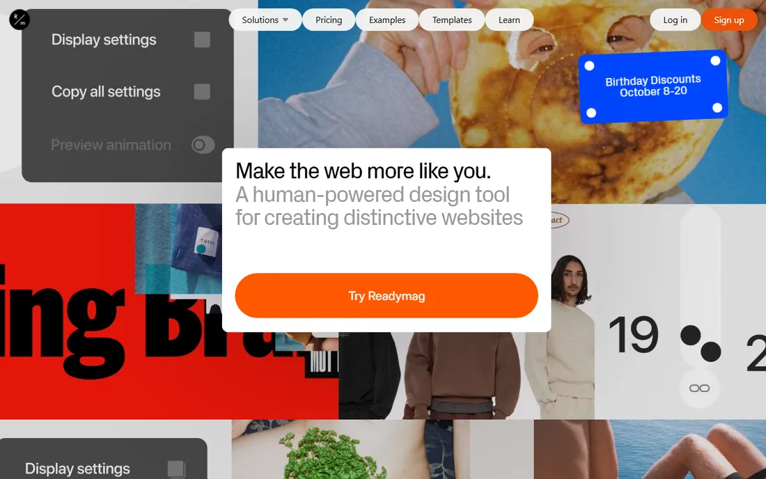 Readymag homepage