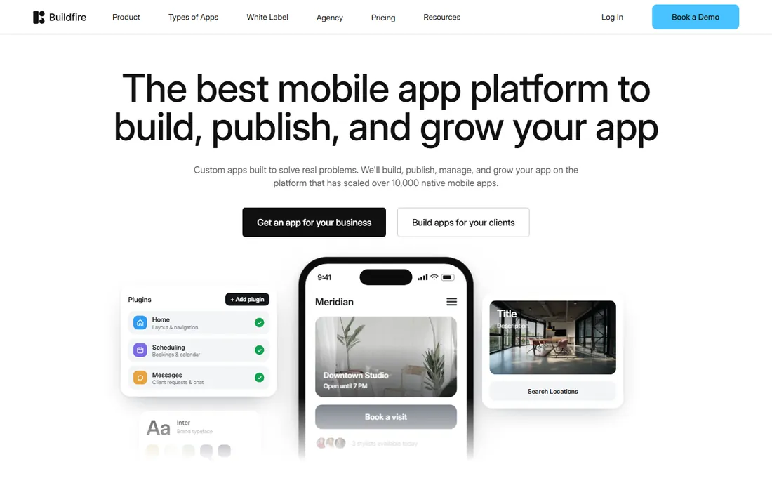 BuildFire homepage