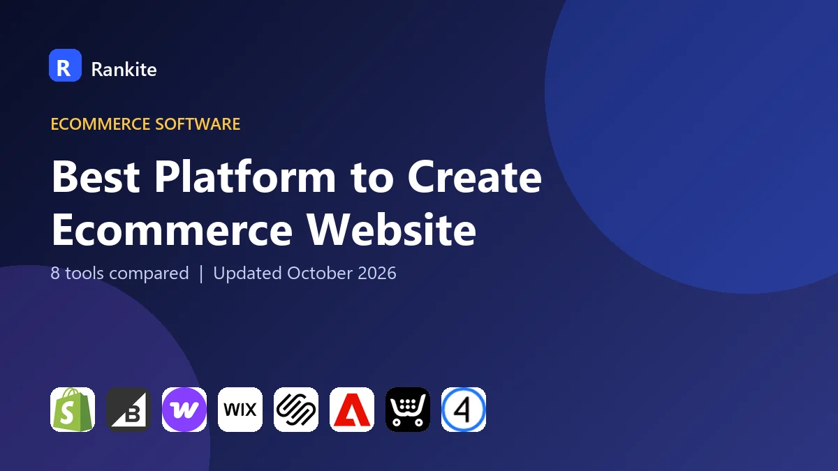 Best Platform to Create Ecommerce Website: 8 Tools Compared