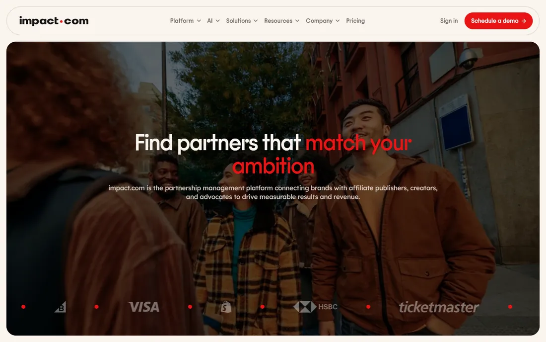 impact.com homepage