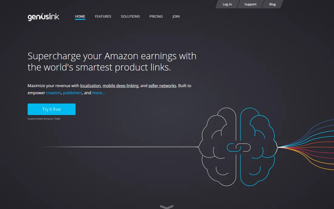 Geniuslink homepage