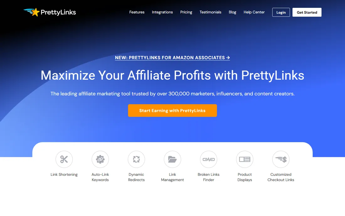 Pretty Links homepage