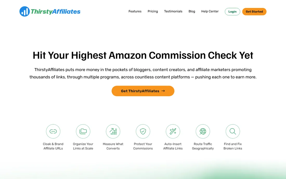 ThirstyAffiliates homepage