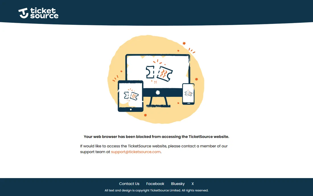 TicketSource homepage