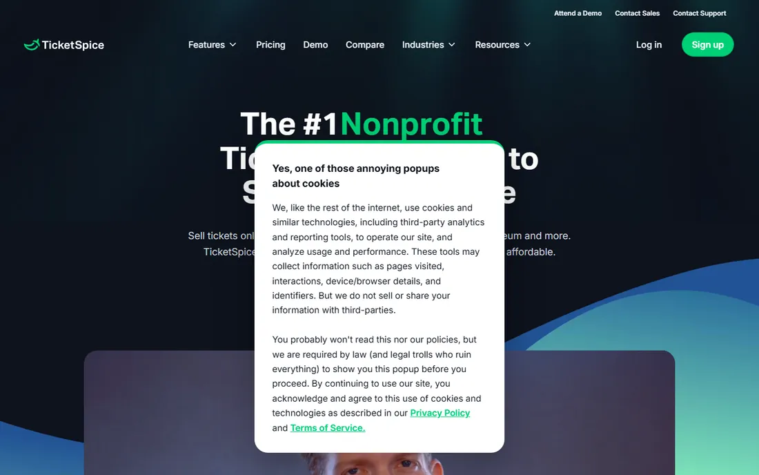 TicketSpice homepage