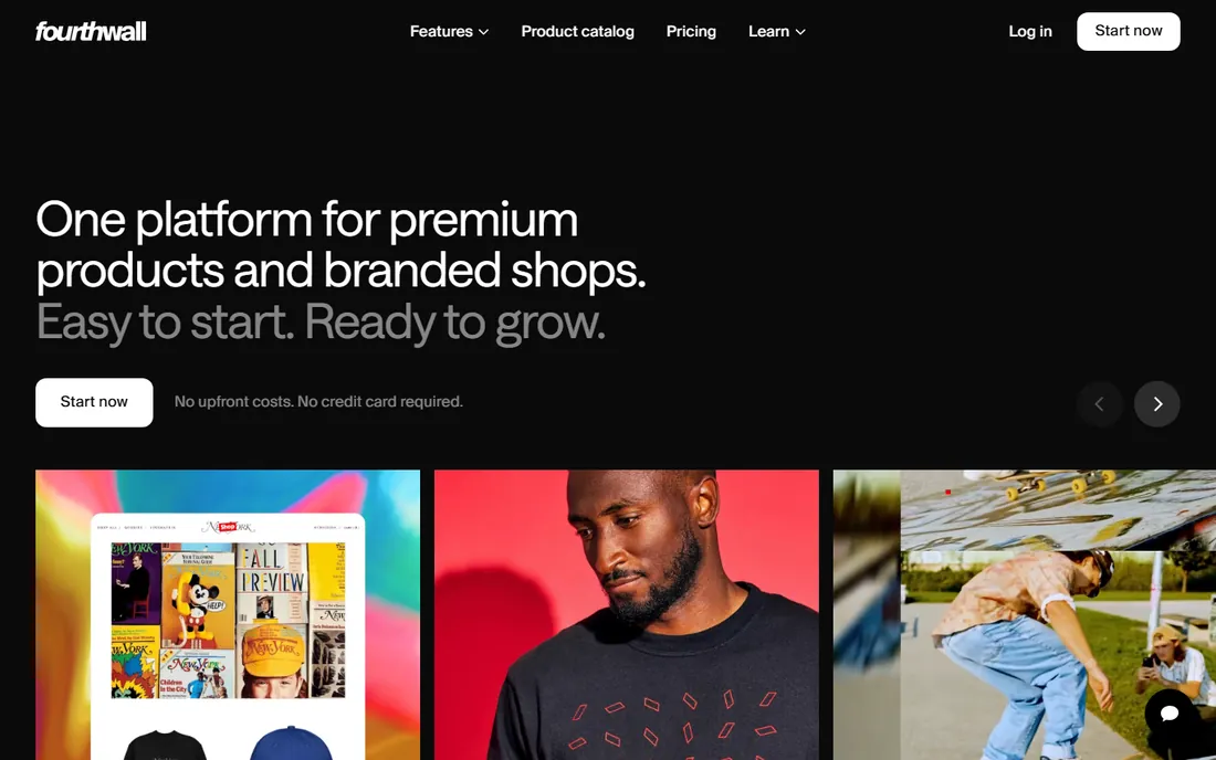 Fourthwall homepage