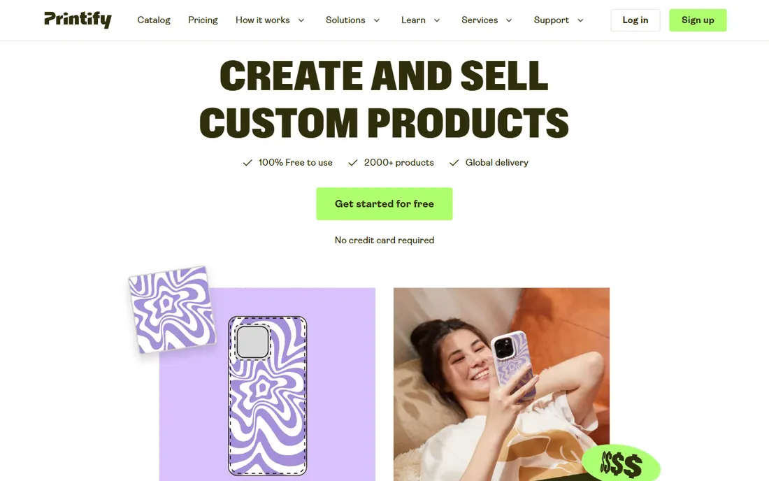 Printify homepage