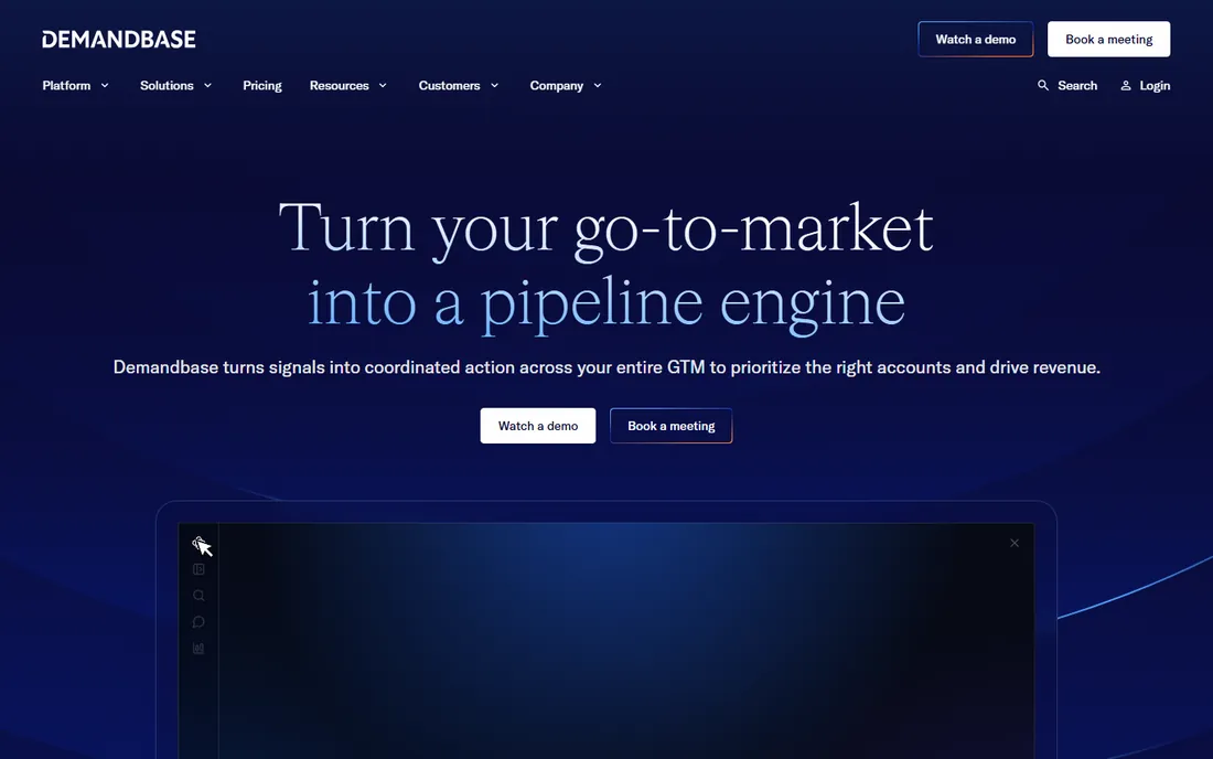 Demandbase homepage