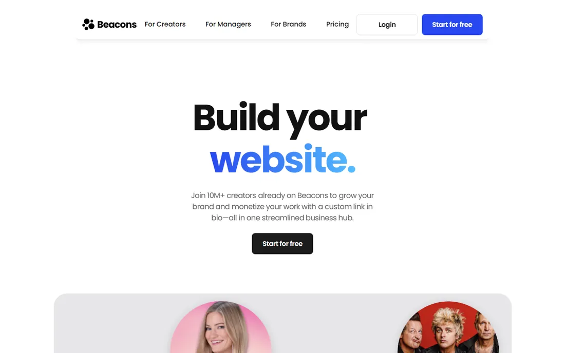 Beacons homepage
