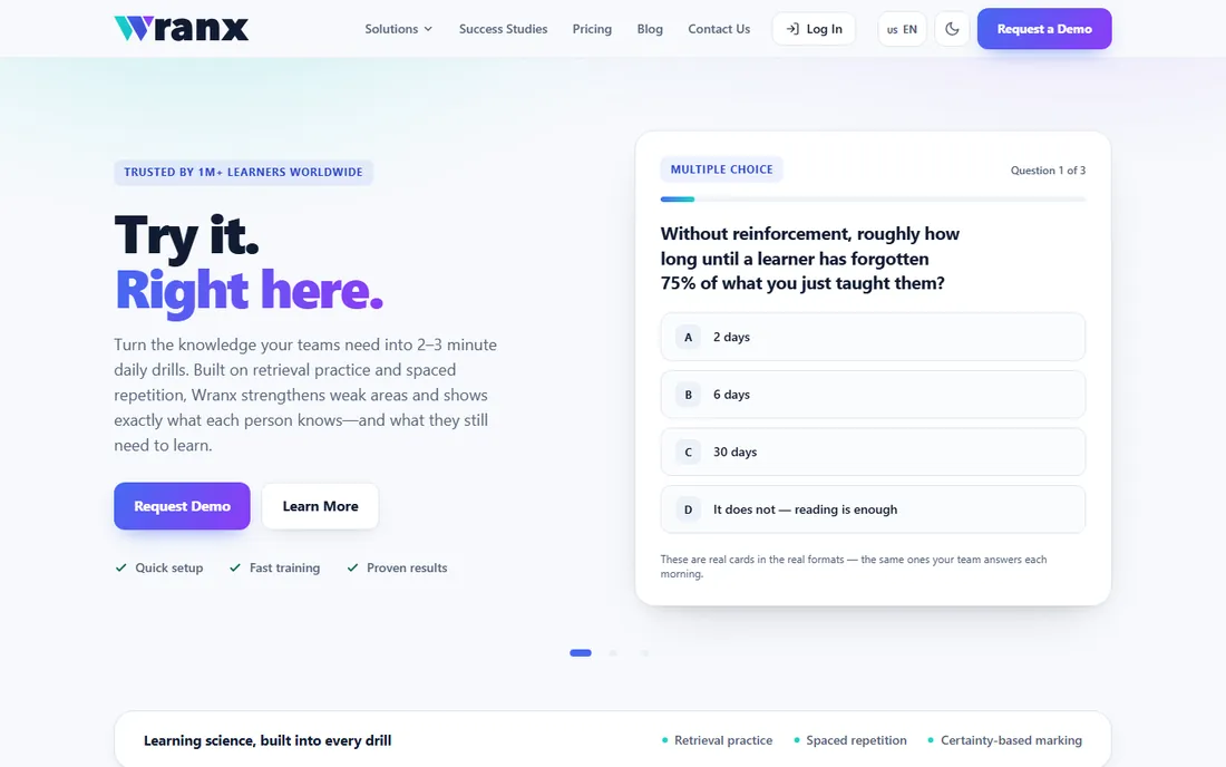 Wranx homepage