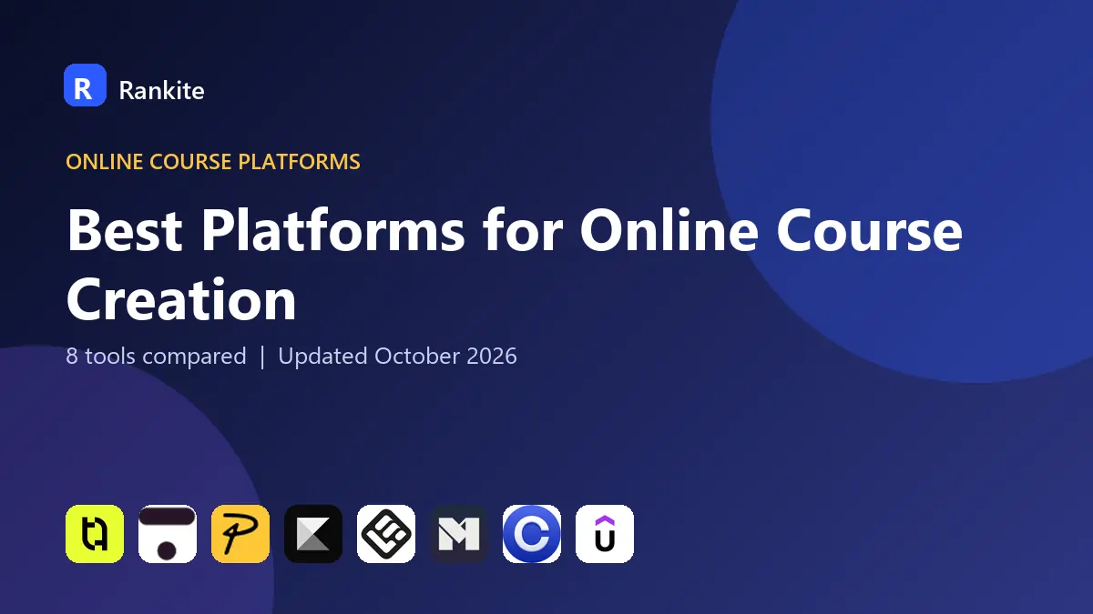 Best Platforms for Online Course Creation in 2026: 8 Tools Compared