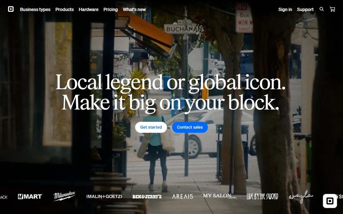 Square Online homepage
