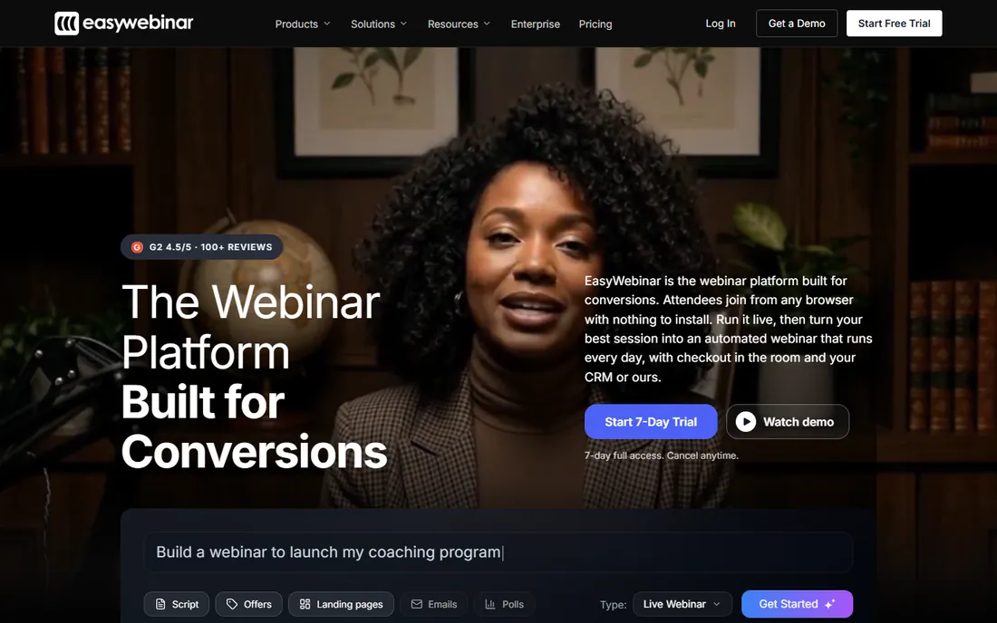 EasyWebinar homepage