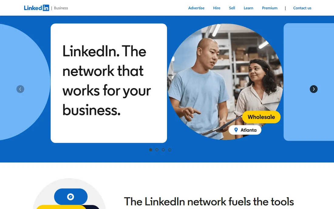 LinkedIn Ads homepage