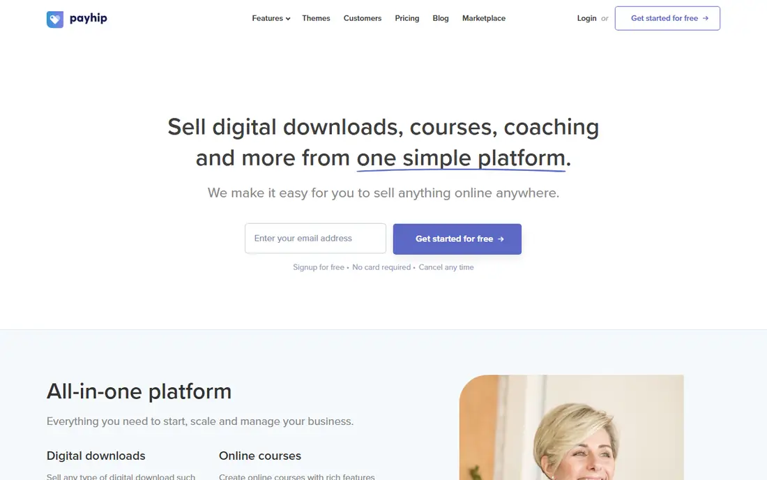 Payhip homepage