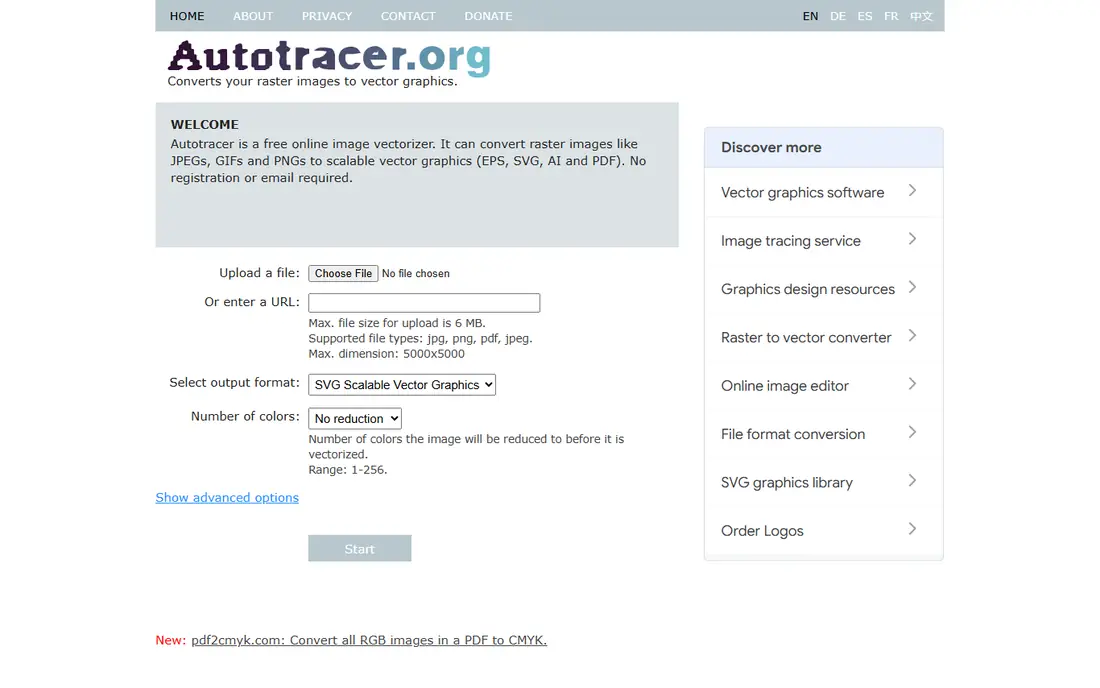Autotracer homepage