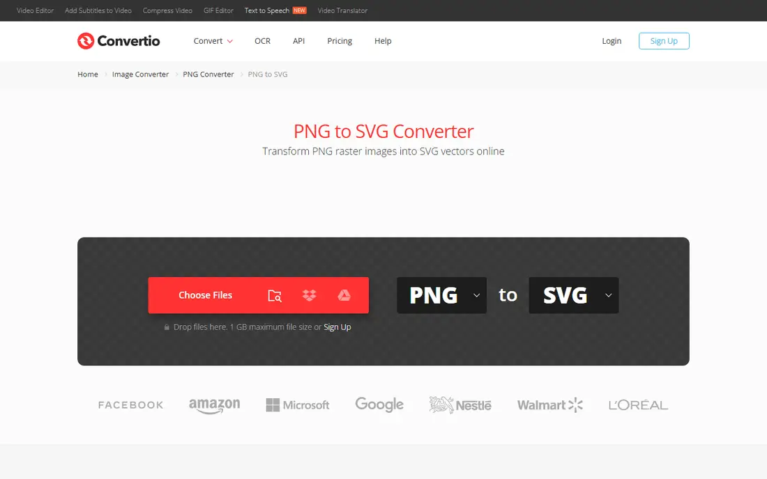 Convertio homepage