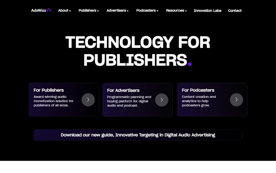 AdsWizz homepage
