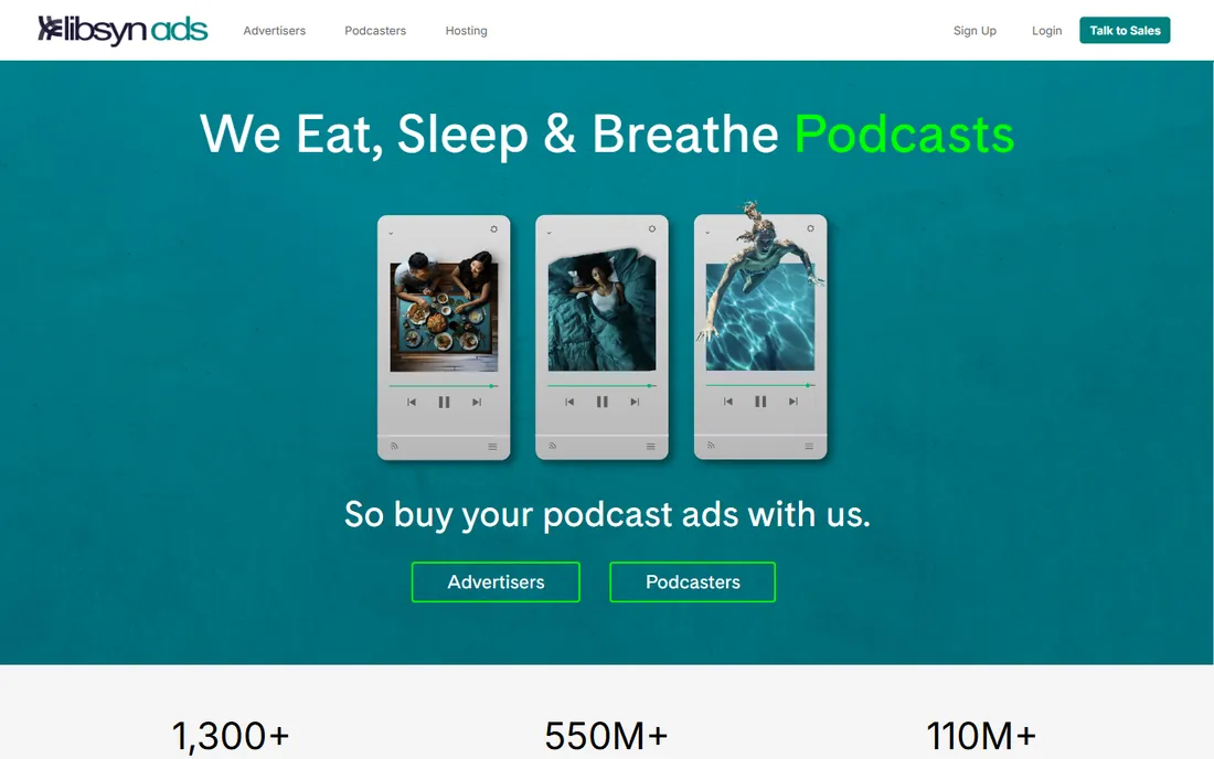 Libsyn Ads homepage