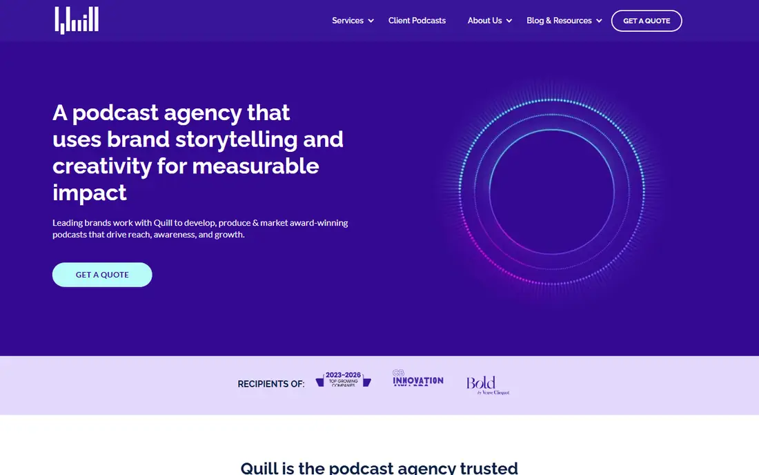 Quill homepage