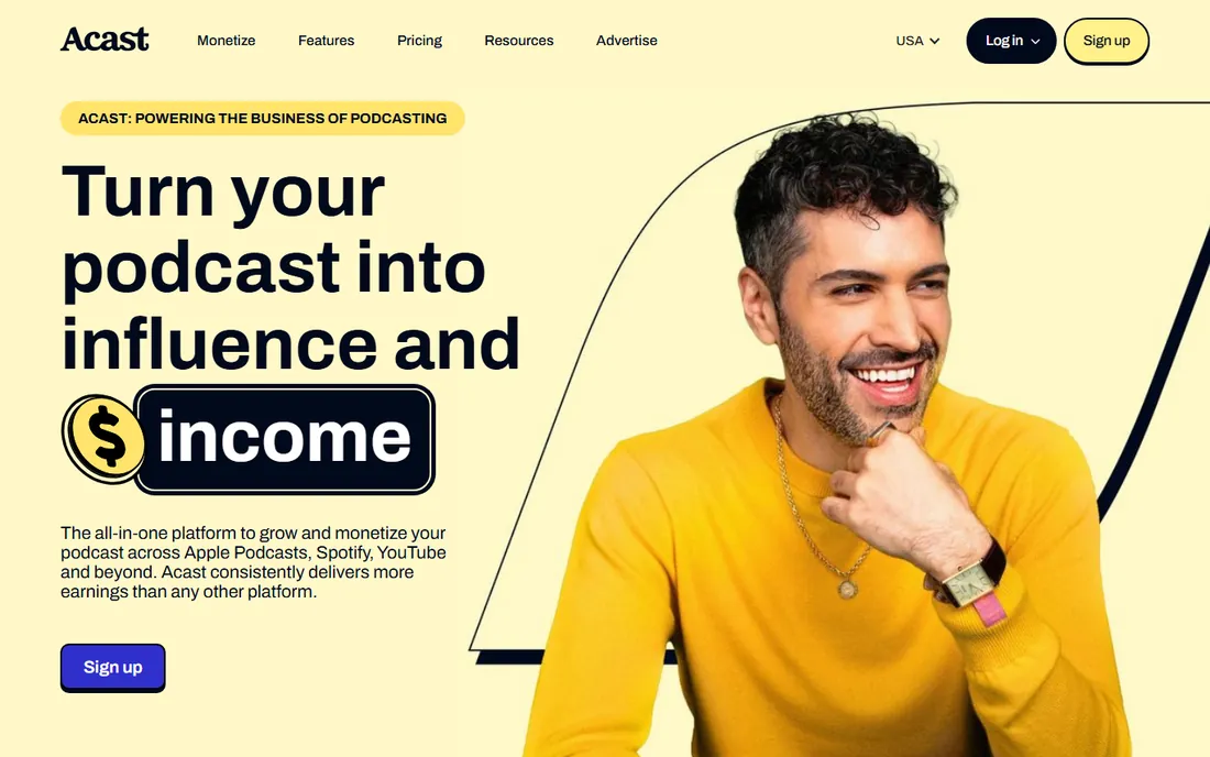 Acast homepage
