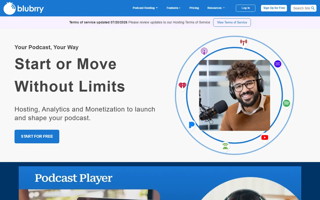 Blubrry homepage