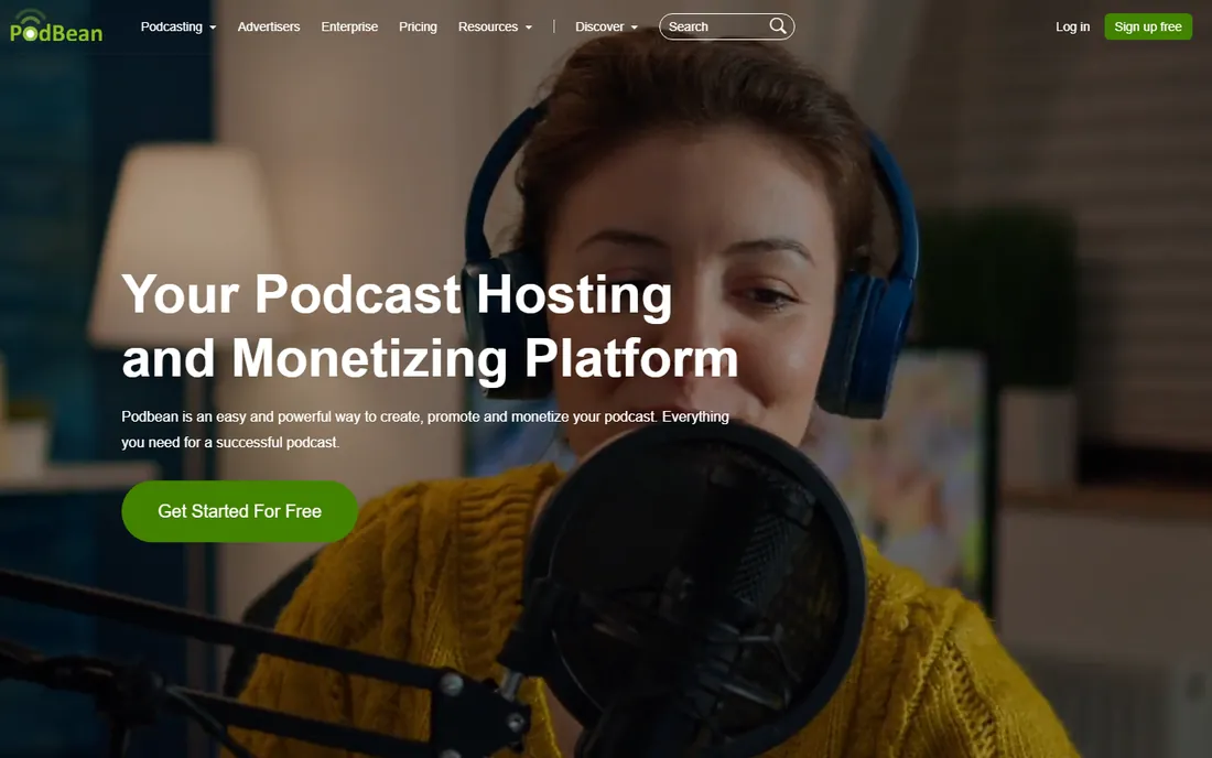 Podbean homepage