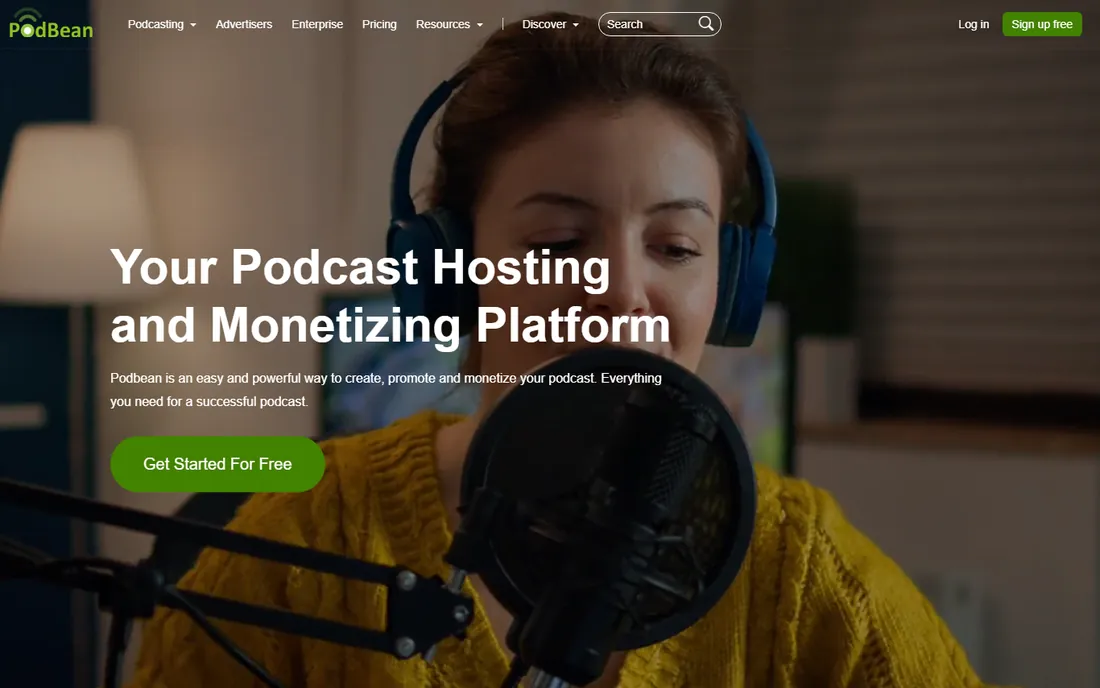 Podbean homepage
