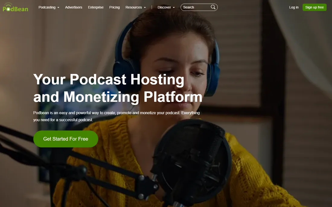 Podbean homepage