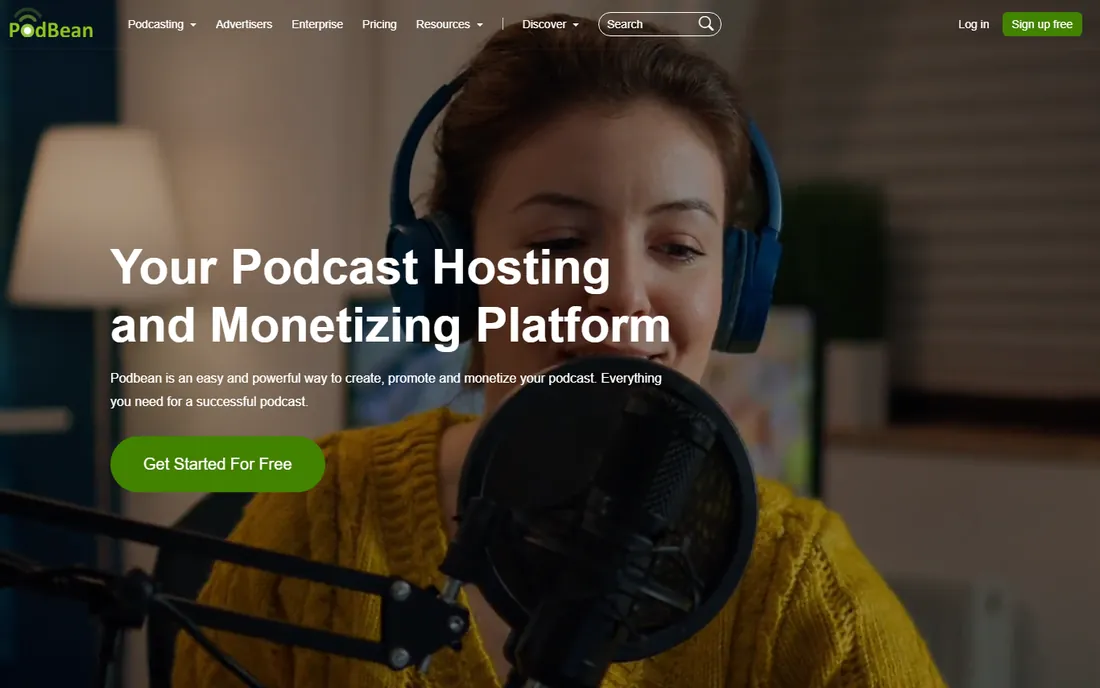 Podbean homepage