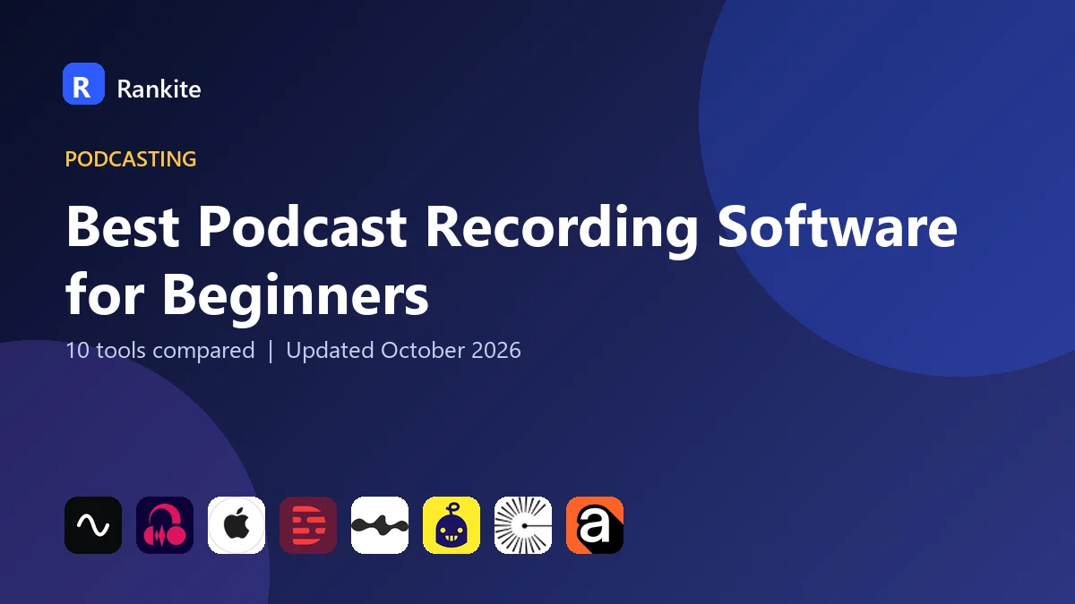 Best Podcast Recording Software for Beginners in 2026: 10 Tools Compared