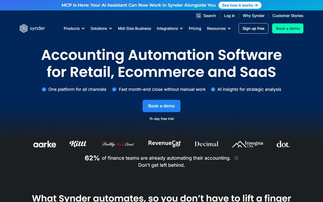 Synder homepage