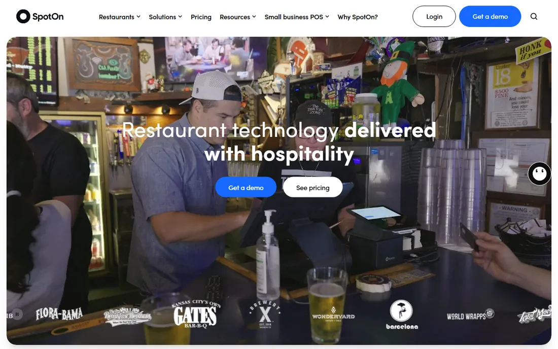 SpotOn homepage