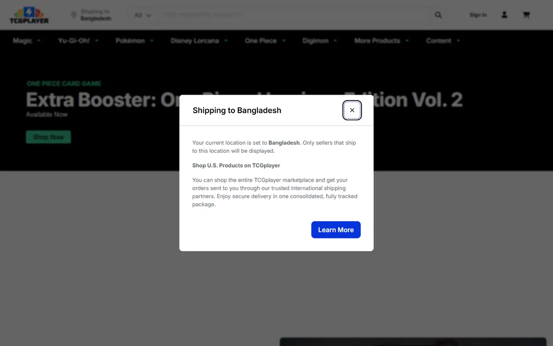 TCGplayer homepage