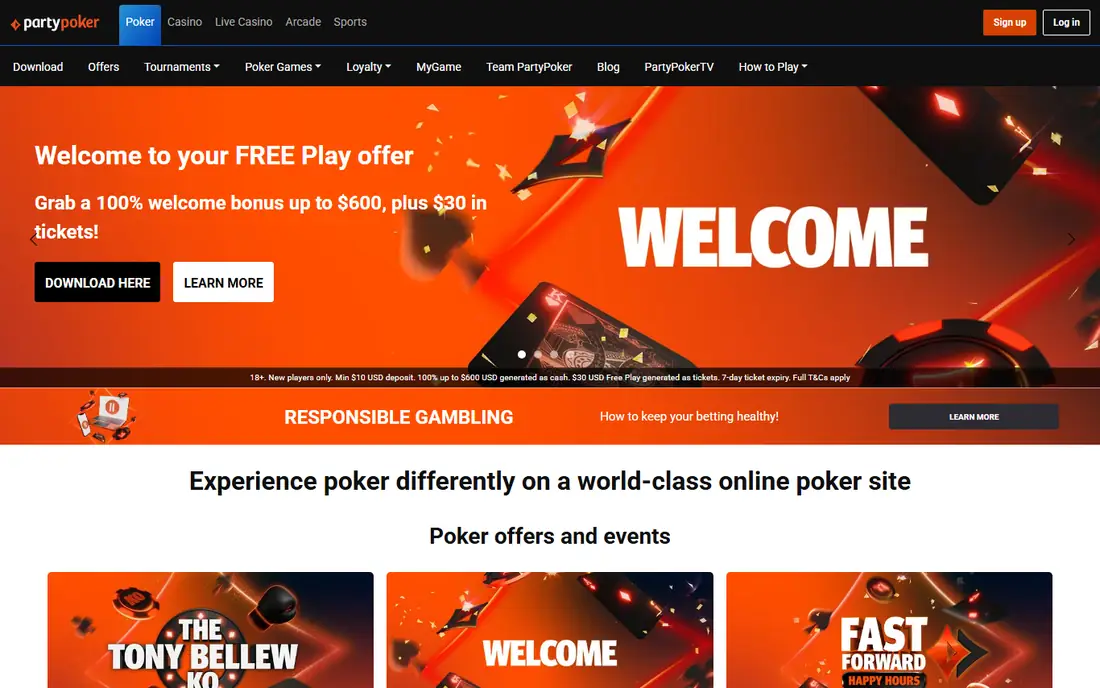 partypoker homepage