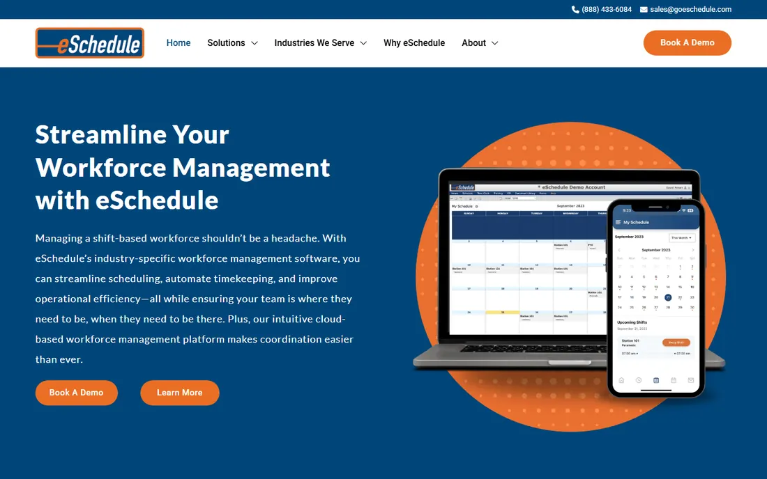 eSchedule homepage