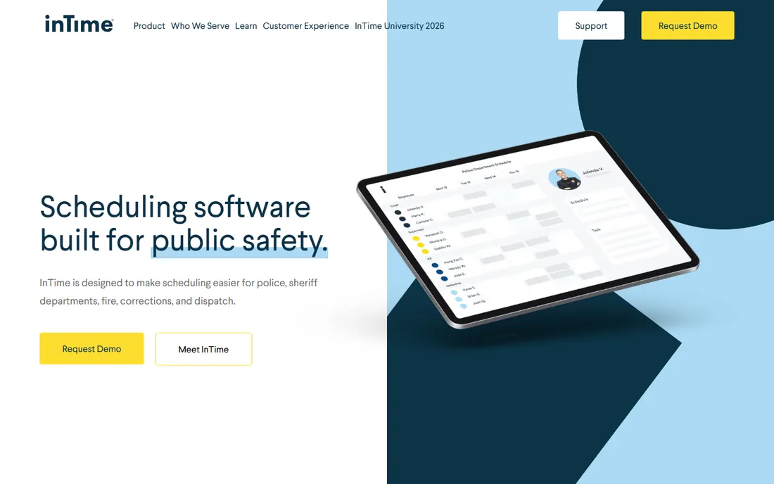 InTime homepage