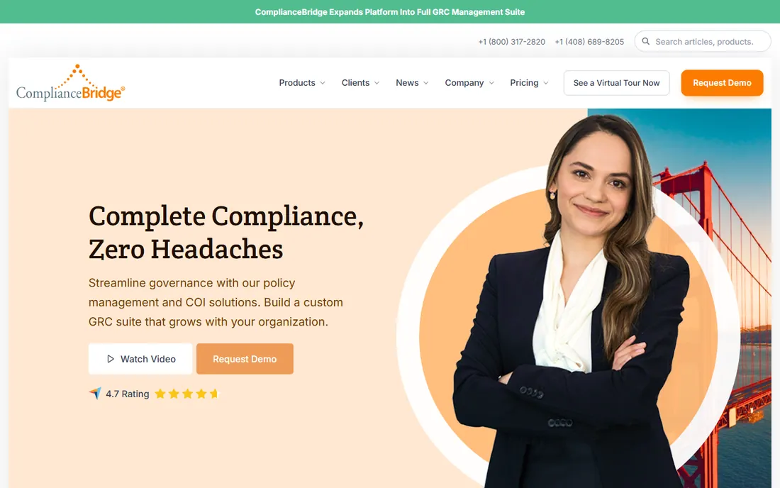 ComplianceBridge homepage